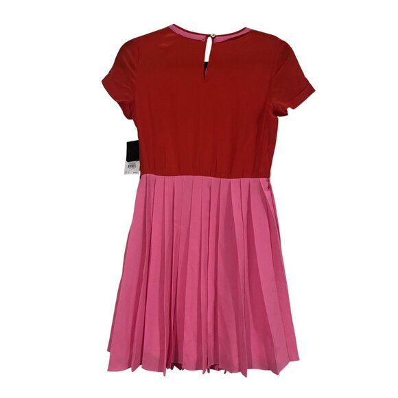 NWT Juicy Couture Pleated Pink Red Dress 4 - Picture 7 of 8